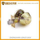 Popular quality brass made polished brass finish single deadbolt gate lock