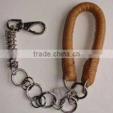 Stylish Strong Padded Genuine Leather Dog Chain Leashes thumbnail-1