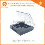 Square Empty Black Plastic Refillable 1 Pan Empty Professional Makeup Case