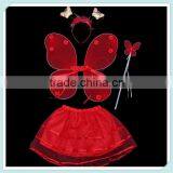 HOT Kids Festival Single Layer Rose Tie Butterfly Fairy Wings Magic Wand Headband Costume Set/Birthday Party Performance Supply thumbnail-1