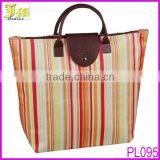 2015 New Fashion Oxford Fabric Shopping Bag Folding Waterproof Eco-friendly Shopping Bag Leather Tote Women thumbnail-1