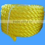 Twisted polyethylene mooring rope