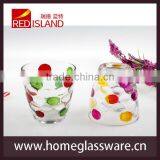 Glass Works Supply Hand Painted Glass Cup, Juice Cup, Drinking Glass thumbnail-1
