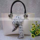Fashion Silicone Beach Bag With Silk Scarf , Milk White thumbnail-1
