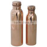 100% Pure Copper Bottle Set of 2 | Copper Bottle 600ml , 900ml thumbnail-1