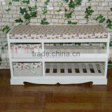 Home Decor Wooden Shoe Rack, Wooden Footstool,wooden Shoes Shelf thumbnail-5