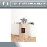 Modern White Rectangle Marble With Glass Top Console Table