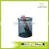 High Quality Office Desk Metal Mesh Decorative Pen Holder thumbnail-1