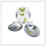 Round Melamine Dining Tableware Sets, Printed 6pcs Japanese-style Hotel Tableware thumbnail-3