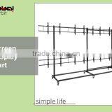 Height Adjustable Swivel TV Floor Stand, Telescoping Plasma TV Bracket thumbnail-4