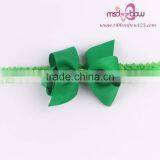 Colorful Baby Girls Newborn Elastic Satin Ribbon Headbands thumbnail-5