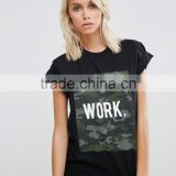 Cheap Price Wholesale High Quality Fashion Women Fitness Clothing Custom Logo Printed T Shirt