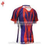 Navy Blue / Red Rugby Jersey Custom Made Sublimation Rugby Football Shirt thumbnail-4