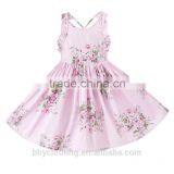 Toddler Girls Dress 2017 Summer Beach Style Floral Print Princess Dress Party Costume Kids Dresses for Girls thumbnail-1