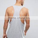 Cheapest High Quality New Design Summer Cool Custom Grey Color Gym Wear Comfortable Cotton Polyester Casual Men's Sport Vest thumbnail-2