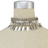 Fashion Vintage Boho Women's Short Necklace Choker Necklace Charm Clavicle Chain Jewelry Silver thumbnail-2