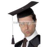 Black Felt Mortar Board Graduation Cap thumbnail-1