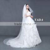 Off Shoulder Organza Fabric Bust Ball Gown Skirt Wedding Dress thumbnail-4