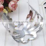 Elegant Metal Floral Bracelet Bangles, Silver Charm Hollow Flower Bangle Vners Jewelry thumbnail-4
