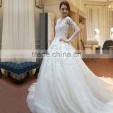 Custom Made White See Through Women Wedding Dress Empire Vintage Floor Length Princess Party Dress YDYS15B0201 thumbnail-1