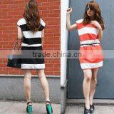 New Young Girl Summer Casual Striped Dresses