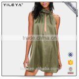 Woman Fashion Summer Evening Dress Latest Sexy Dress Designs One Piece Cotton Loose Swing Dress thumbnail-1