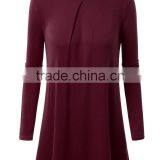 Women's Long Sleeve Plain Blank Solid Color Modal t Shirts Manufacturer in China thumbnail-4