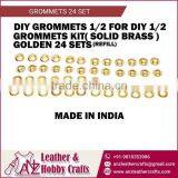 High Mechanical Strength Solid Brass Grommets Kit for Leather