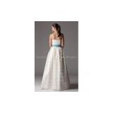 A-line Sweetheart Floor-length Stain Tulle Wedding Dress