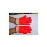 Fluorescent Single Dipped PVC Glove, Foam Insulated Liner, Smooth Finish,Safety Cuff thumbnail-3