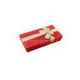 Square Recycled Red Cardboard Gift Boxes / Empty Chocolate Gift Boxes thumbnail-1