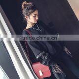 B22679A Korea Women Lace Stitching Nail Bead Blouse Hoodies thumbnail-2