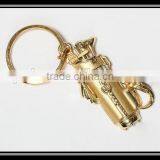 2015 New Design Wholesale Fashion Gold Tone Golf Club Bag Charm Keychain