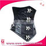 Womens Sexy Brown Steampunk Boned Gothic Overbust Corset