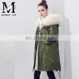 Black Parka London Style Parka Womens Colorful Fox Fur Lined Winter Parka for Girls thumbnail-2