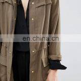 Hot Sale Fashion Ladies Long Dust Wind Coat Manufacture thumbnail-4