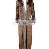 Wholesale Opening Closure Luxury Studded Trench Duster Velet Maxi Coat for Women Fall/Winter thumbnail-4