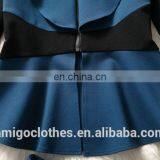 2016 Blue Boutique Two Piece Flouncing Dress Mature Female Dress Set Wholesale thumbnail-5