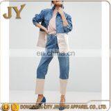 2017 Women Clothes Summer Autumn Non-stretch Denim Jackets Patch Work Apparel OEM Coats thumbnail-5