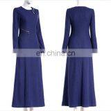 T-D626 Fashion Winter Wool Maxi Dress Custom Women Islamic Clothing thumbnail-4