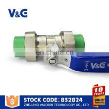 Valogin High Quality 90*90 Brass Ball Valve With PPR Pipe thumbnail-2