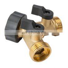 Garden 2 Way y Shaped Shutoff Brass Hose Splitter thumbnail-4