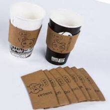 Personalized Coffee Cup Sleeves Disposable Coffee Paper Cups Sleeves Custom Printed thumbnail-1