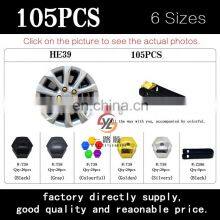 HE39 Tire Screw Protective 17MM Universal 105PCS Car Wheel Tires Valves thumbnail-4