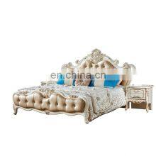 French Royal Style Bedroom Furniture Elegant Victoria Carved Bed Solid Wood Classic Wooden Bed Set thumbnail-4