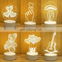 LED light creative 3D LED night light table lamp children bedroom decoration Christmas gift decoration home