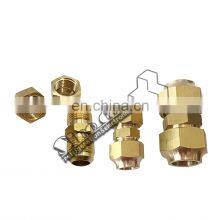 Коннектор, муфта, переходник, штуцер для крепления труб (nut fitting coupling connector adapter) для кондиционеров ВКХ (HVAC), медный, отлитый с фланцем, латунный фланцевый соединитель для холодильного оборудования thumbnail-1