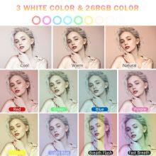 Cat Ear Makeup Selfie 10 Inch 10inch RGB Ring Fill Light With Tripod Stand Photography Phone Flash Ring Light Lamp Fashion Circle thumbnail-4
