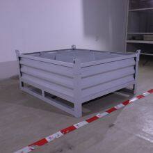 Steel Plate Metal Turnover Box; Corrugated Plate Material Heavy Duty Iron Box; Stackable Fixed Metal Corrugated Box. thumbnail-4