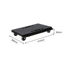 Folding Euro Pallet Crate Trolley 4 Wheel Silent Rolling Dolly Single Faced Blue Plastic Dolly With Wheels thumbnail-1